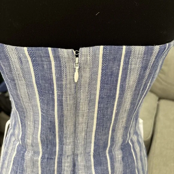 Club Monaco Allentin Linen Blend Jumpsuit Strapless Wide Leg Size 2 - Picture 7 of 13